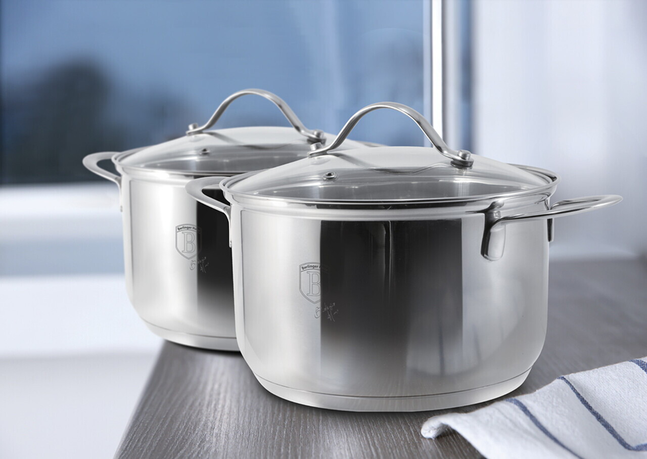 Oala cu capac Berlinger Haus, Silver Jewellery, 18 cm, 2.6 L, inox, argintiu - imagine 7